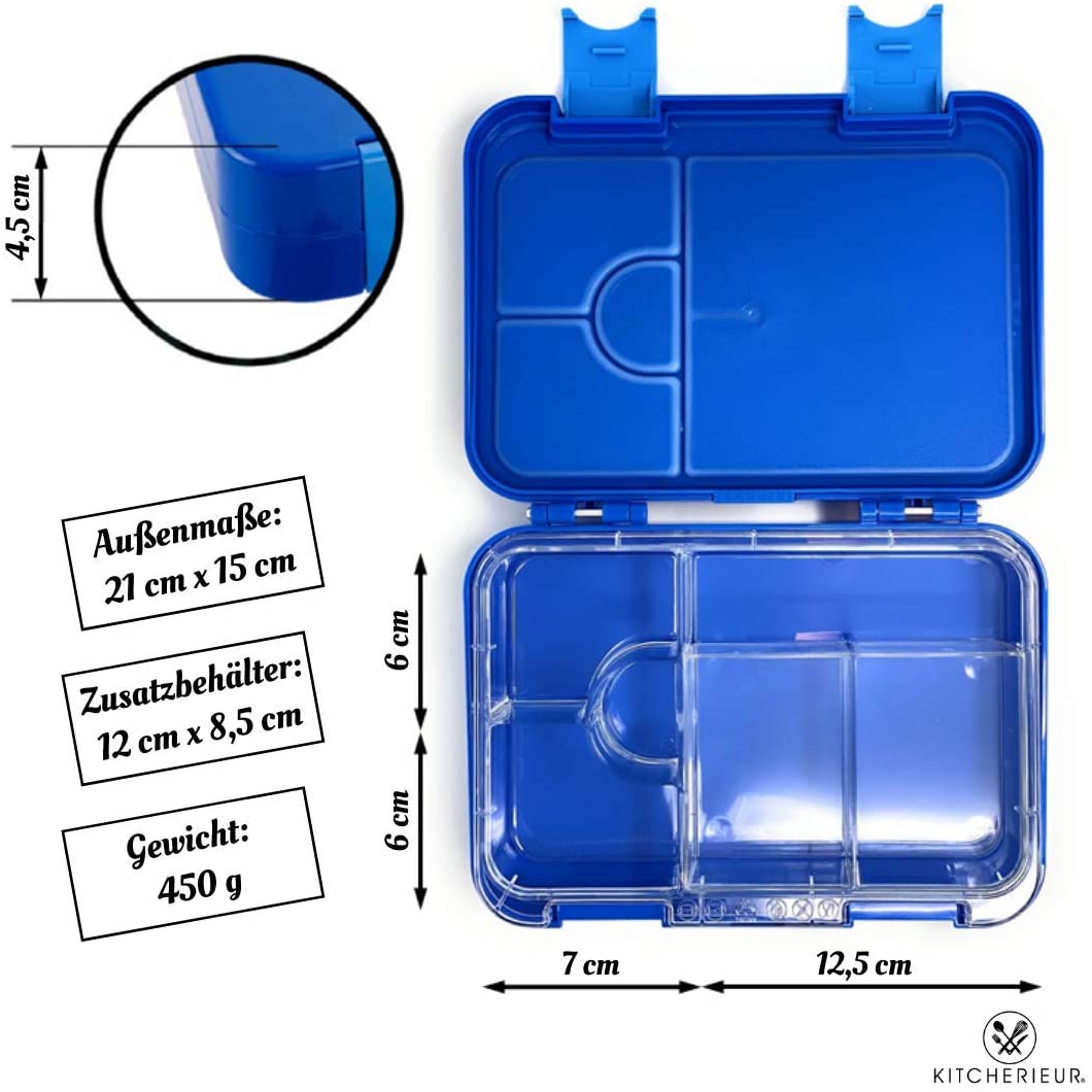 Large Size 5 Compartments Lunch Bento Box Container Leakproof Microwave Fresh Bento with Separated Containers
